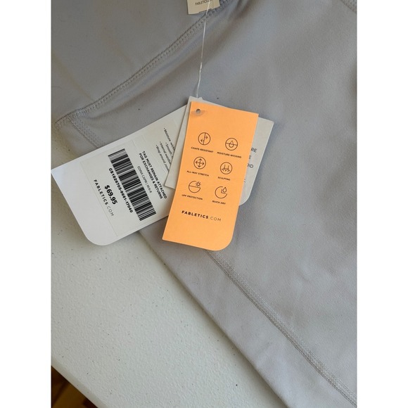 Fabletics High Waisted Lace Trim Capri Leggings Moisture Wicking Size M - Picture 4 of 5